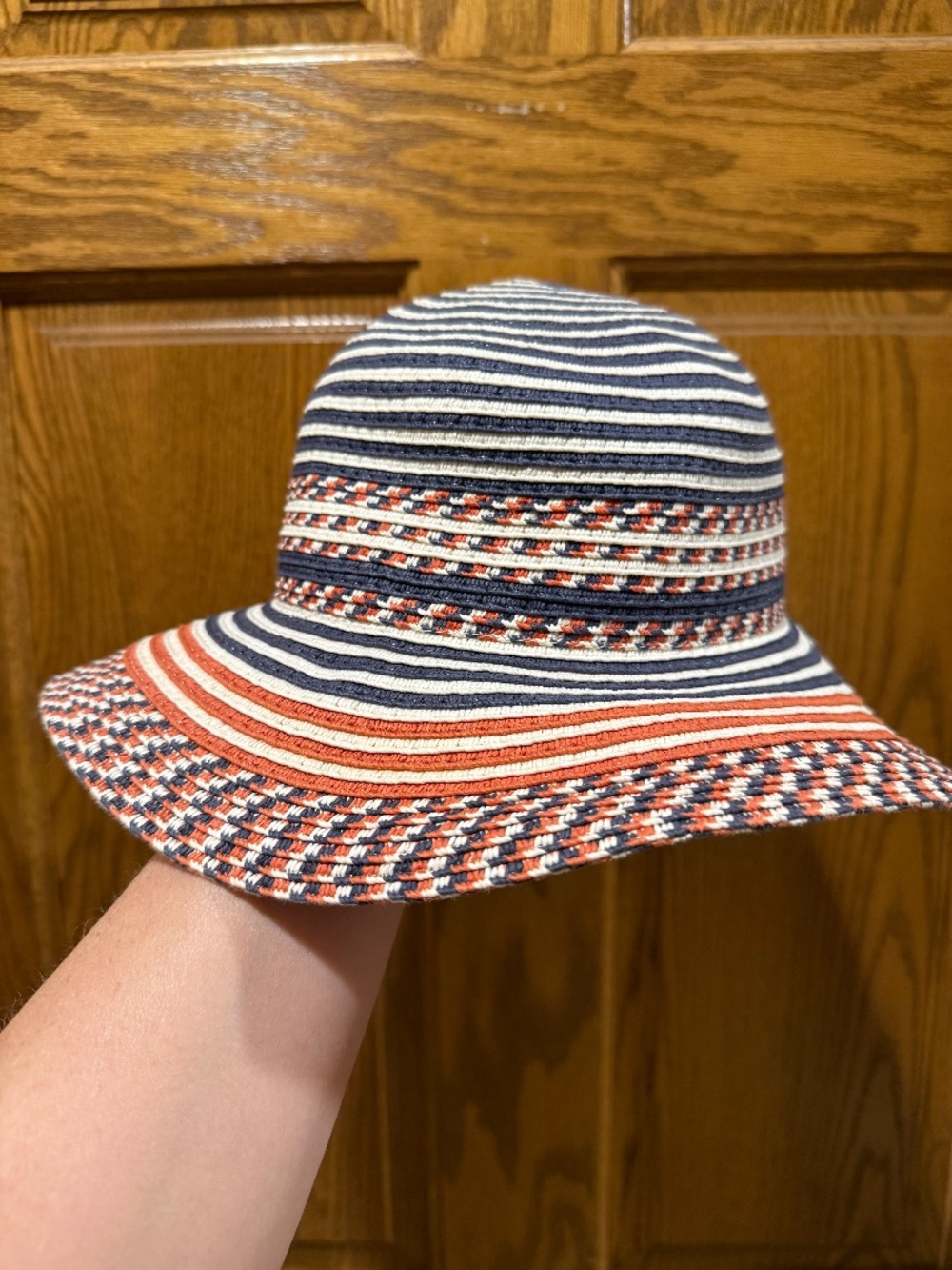 Red, White, & Blue Summer Straw Hat